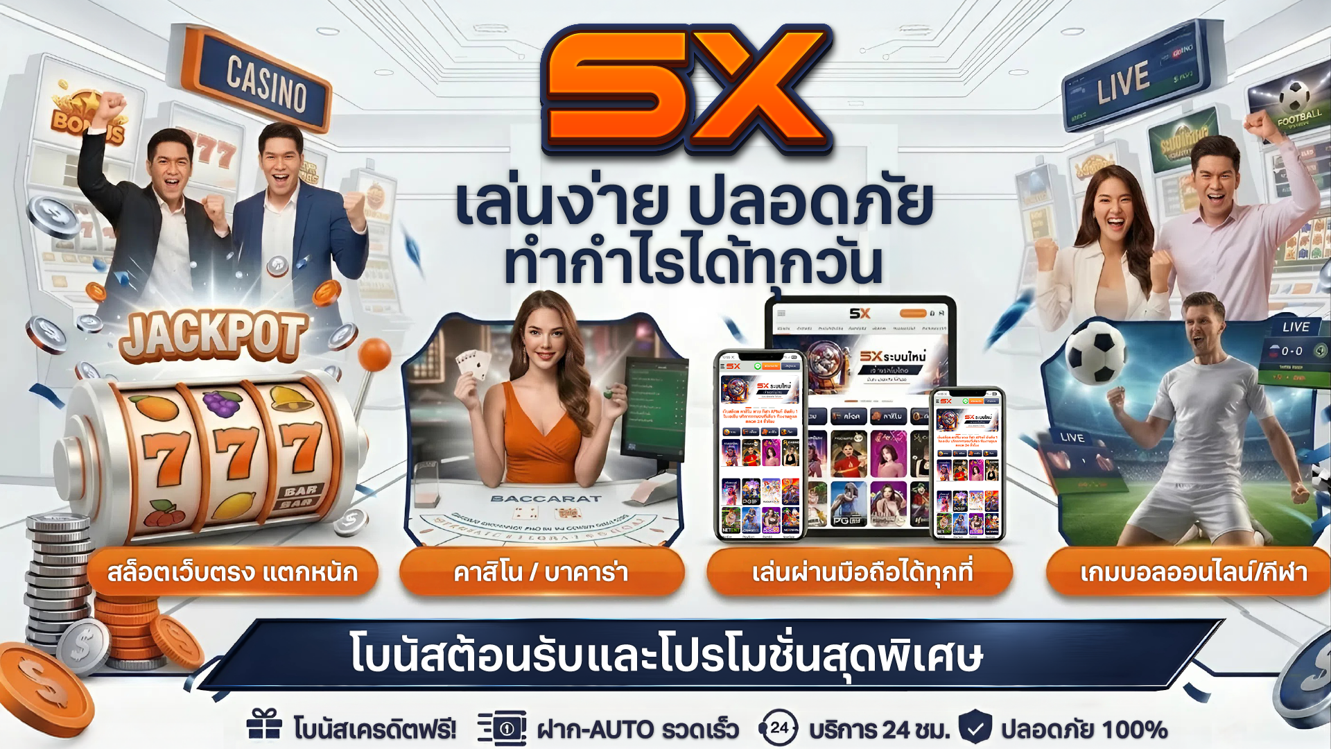 สล็อตเว็บตรงต้อง 5X เล่นง่าย ปลอดภัย ทำกำไรได้ทุกวัน