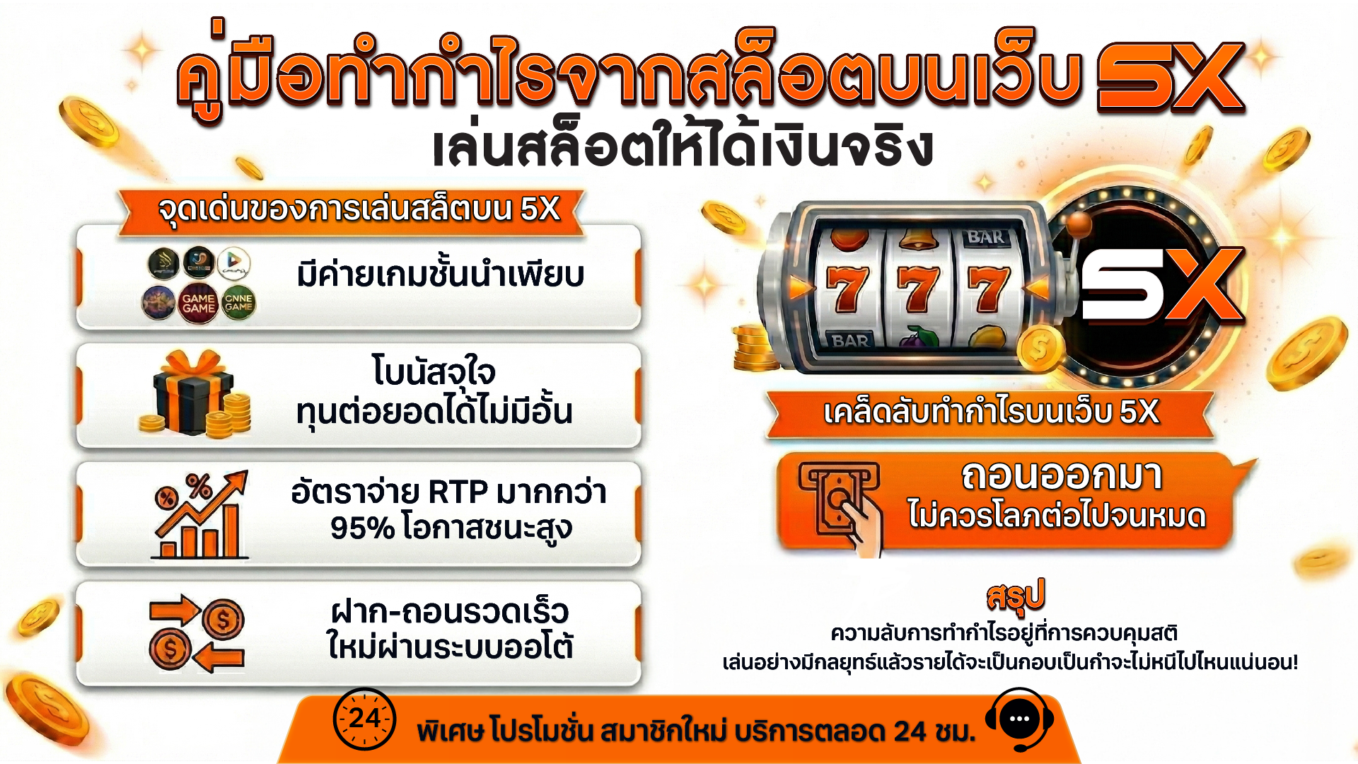 คู่มือทำกำไรจากสล็อตบนเว็บ 5X เล่นสล็อตให้ได้เงินจริง